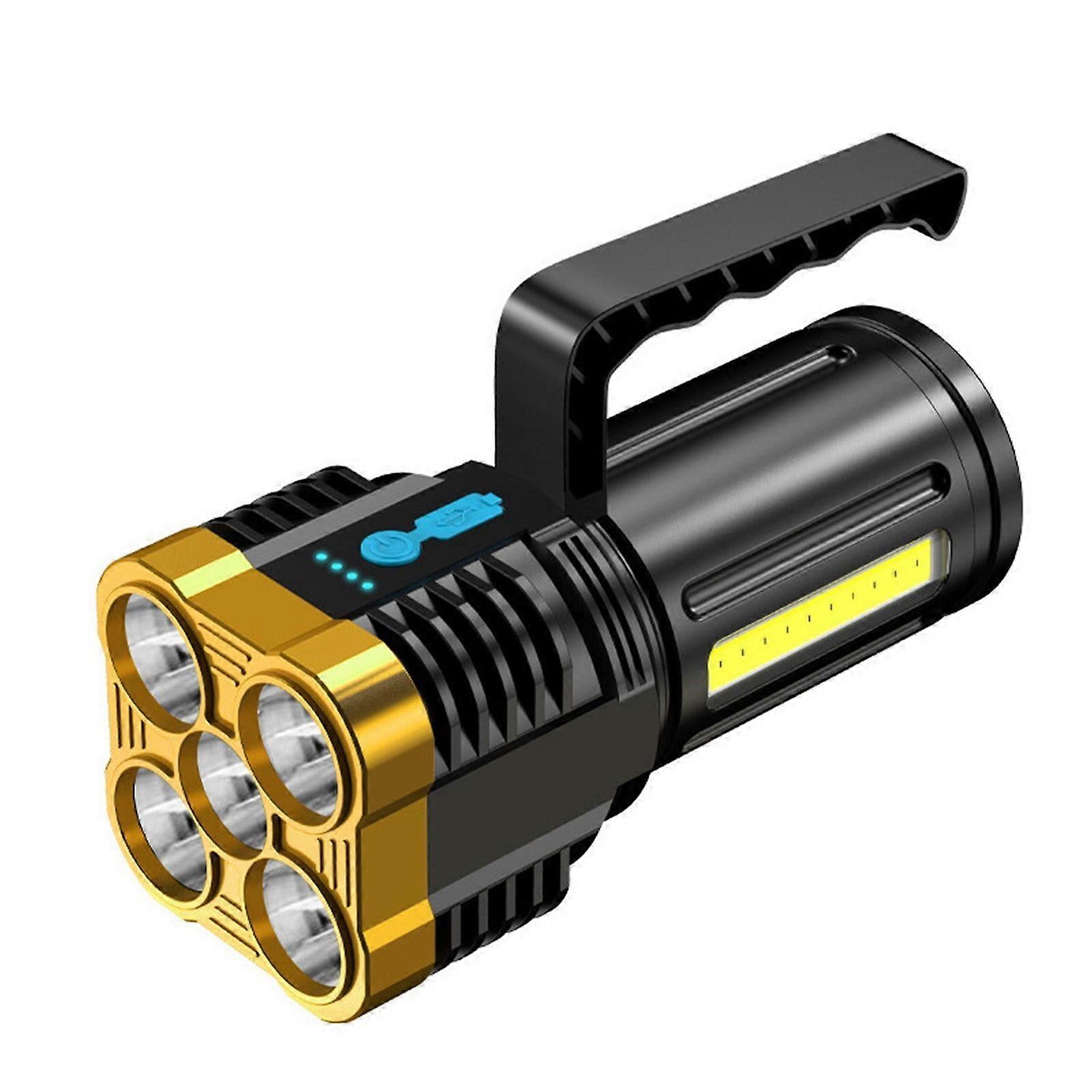 Five-Nuclear Explosion LED Flashlight Super Bright Rechargeable Camping