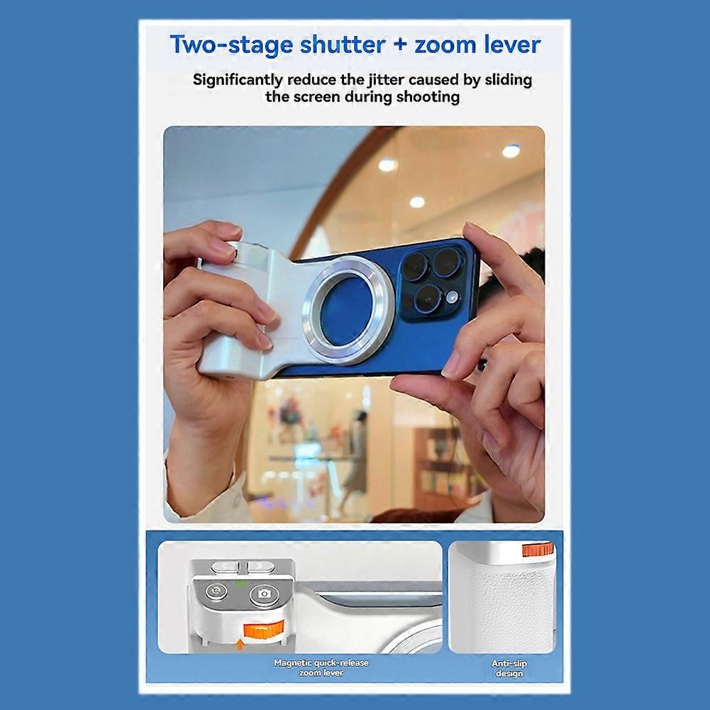 2026 Phone Camera Magnetic Grip Assistant Shutter Grip Bluetooth Remote Control Photography Stabilizer
