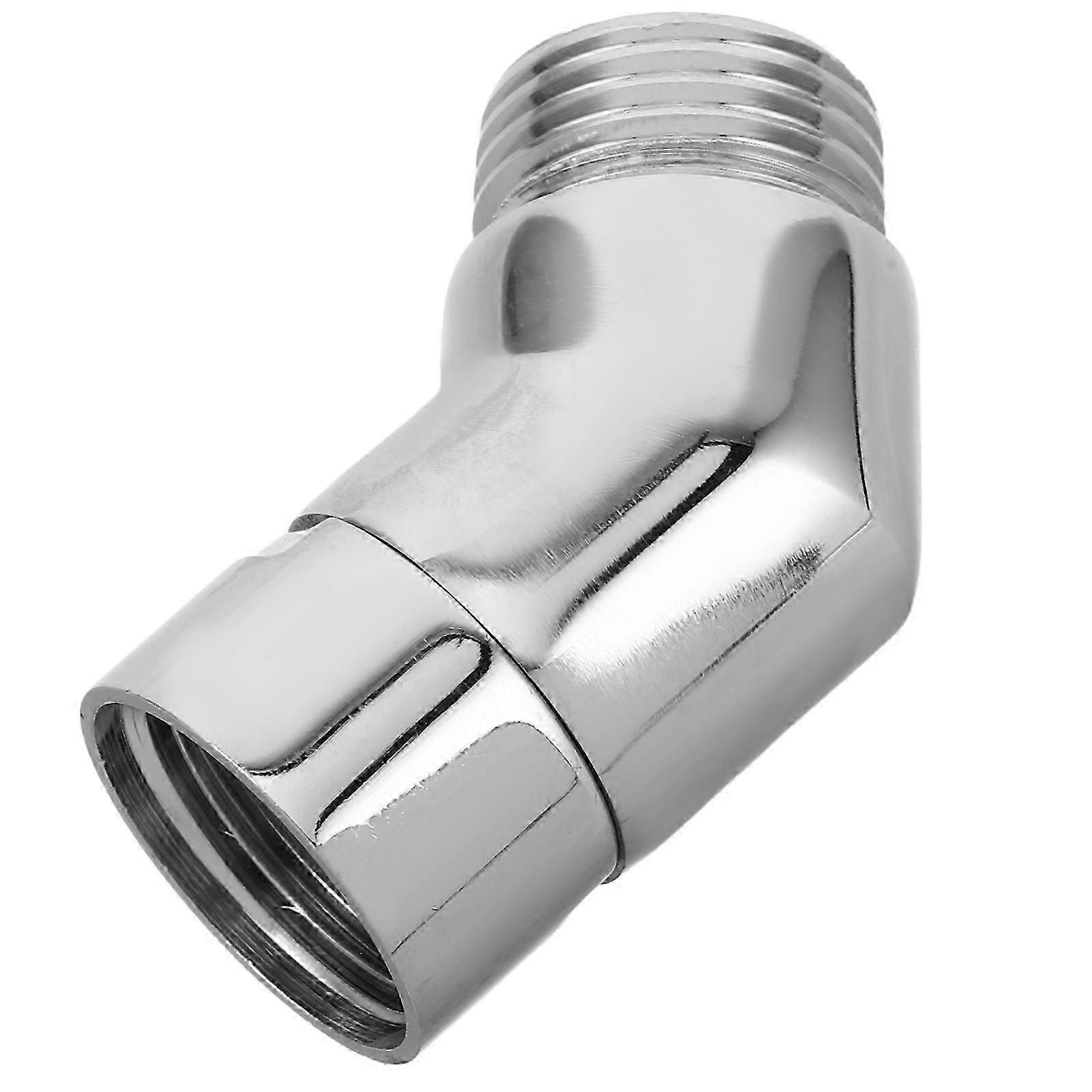 Adjustable Shower Head Elbow Adapter for Shower Parts Brass Silver