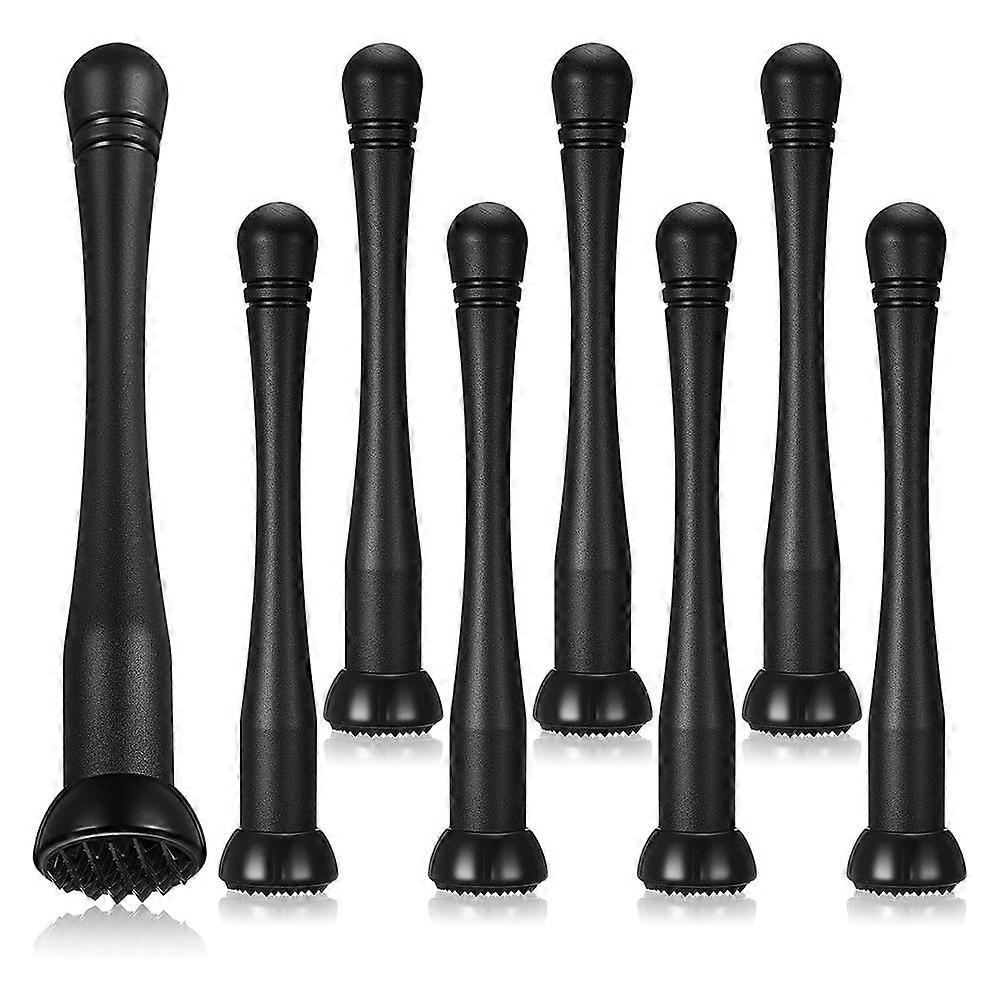 8 Pcs Cocktail Muddler Set Plastic Bar Tools for Home Bartenders, 9Inch