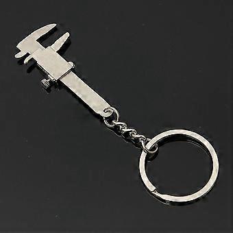 6X Useful Mini Vernier Caliper Tool Pendant Slider Slides Keyring Key Chain 10CM