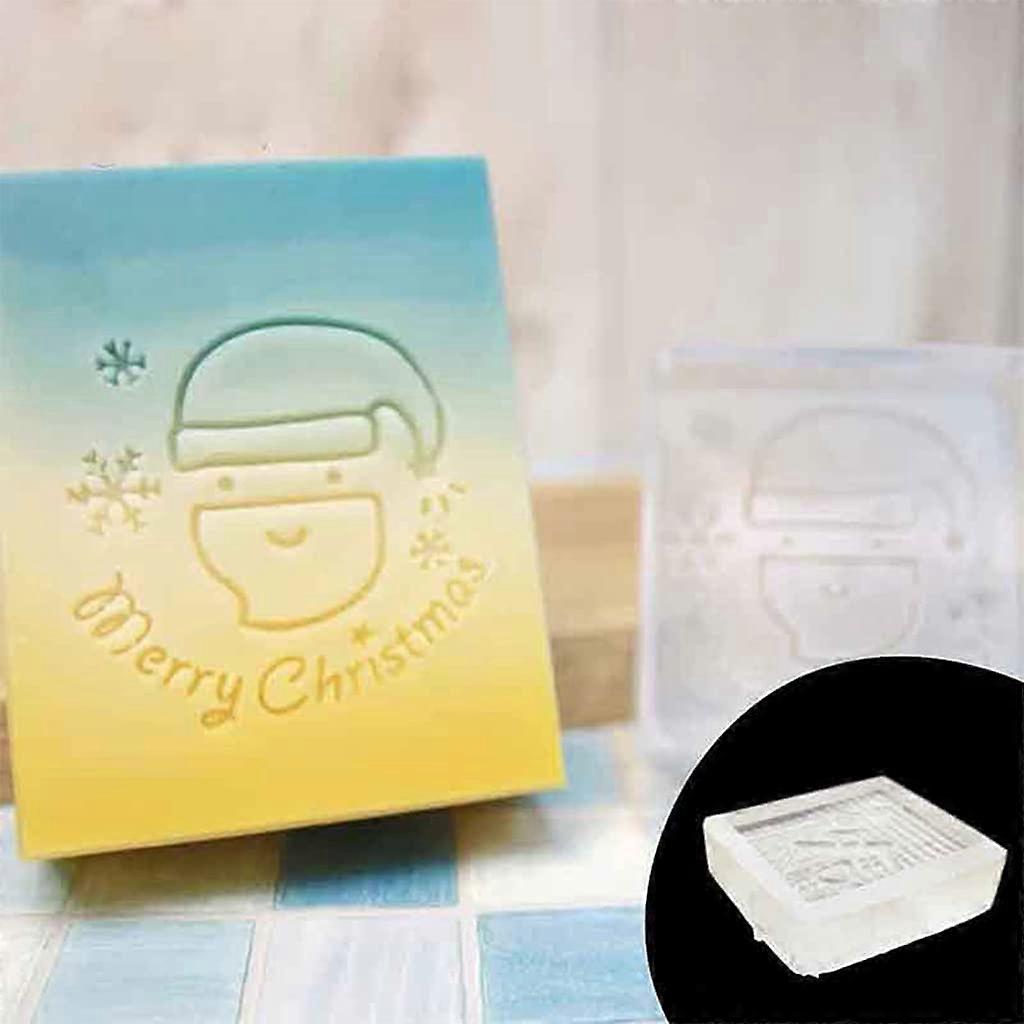 Christmas Acrylic Soap Stamp with Sharp Embossed Details for Handmade Soaps and Crafts