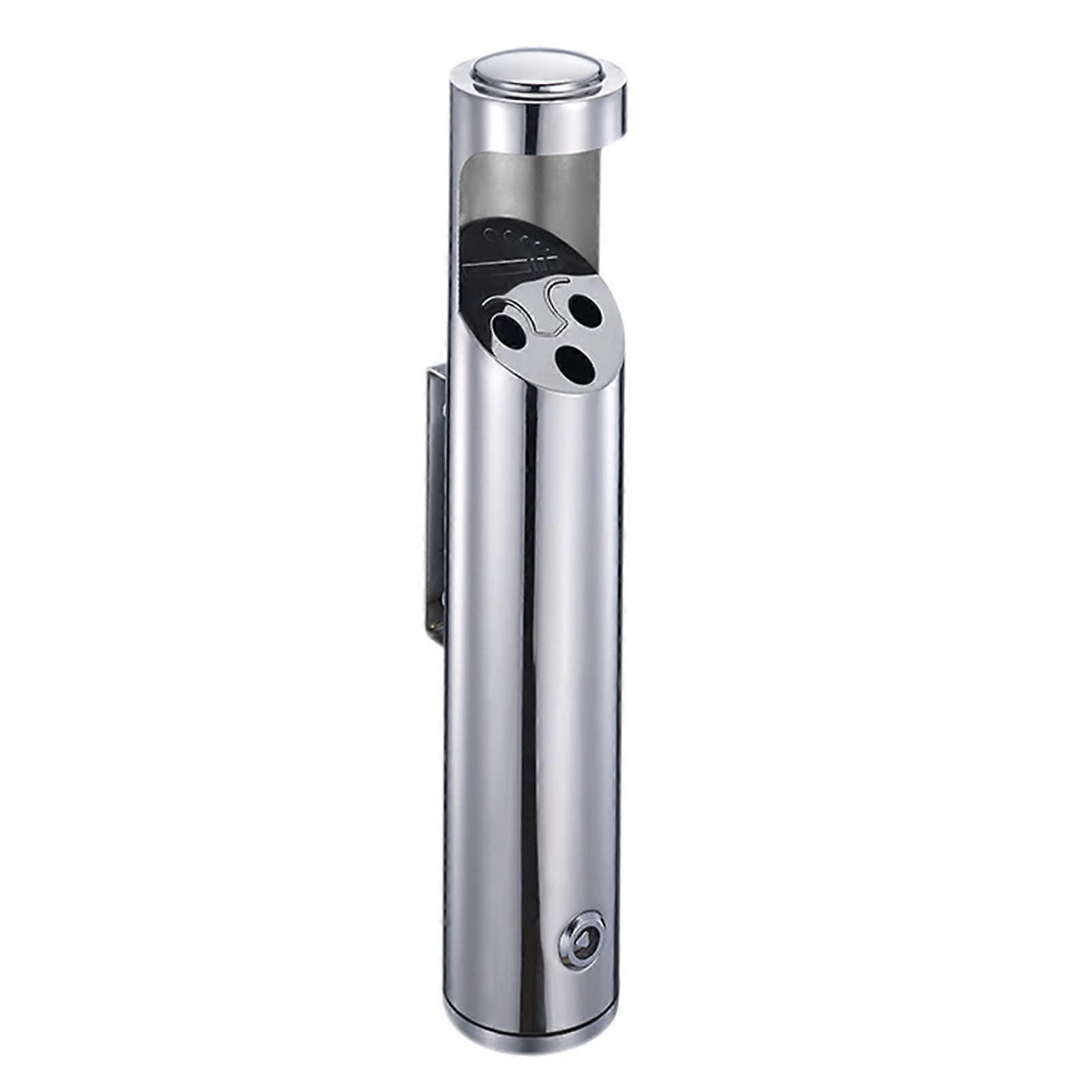 Outdoor Wall Mounted Ashtray Stainless Steel Large Capacity Rustproof Cigarette Butt Receptacle