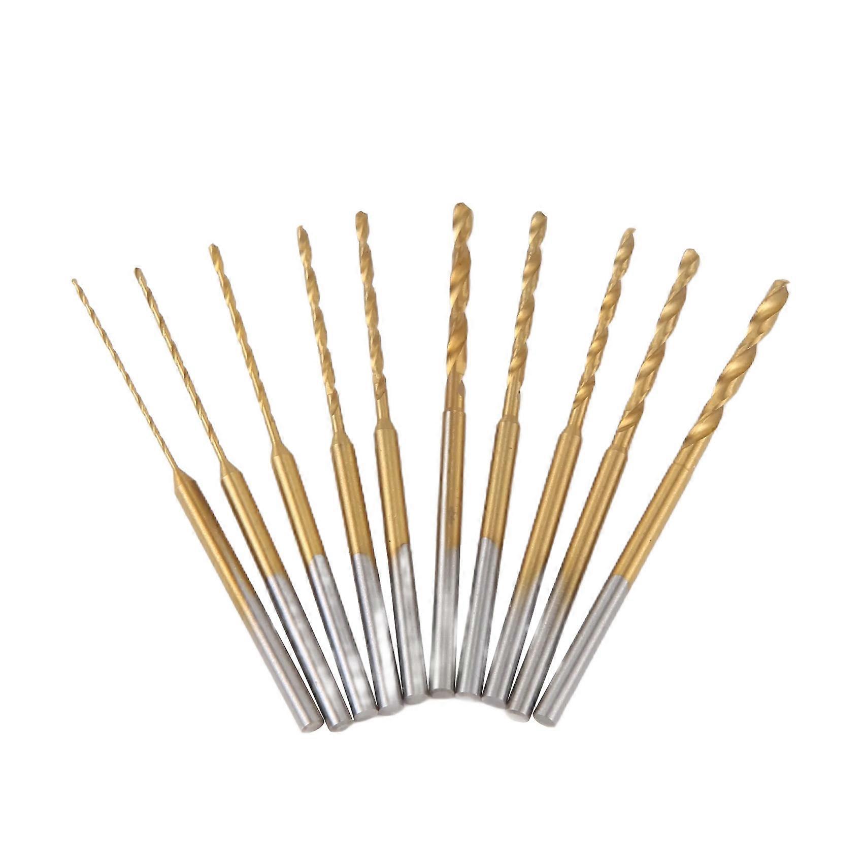 Micro-Twist Drill Bit Set-10Pcs 0.6mm-2.2mm Tiny Drill Bit 2.35 Shank