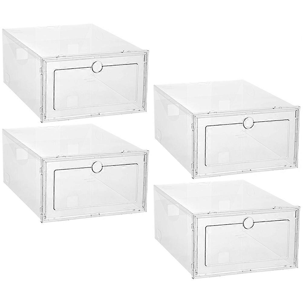 Transparent Shoe Container Box for Storage 8Pcs Stackable Organizer Box