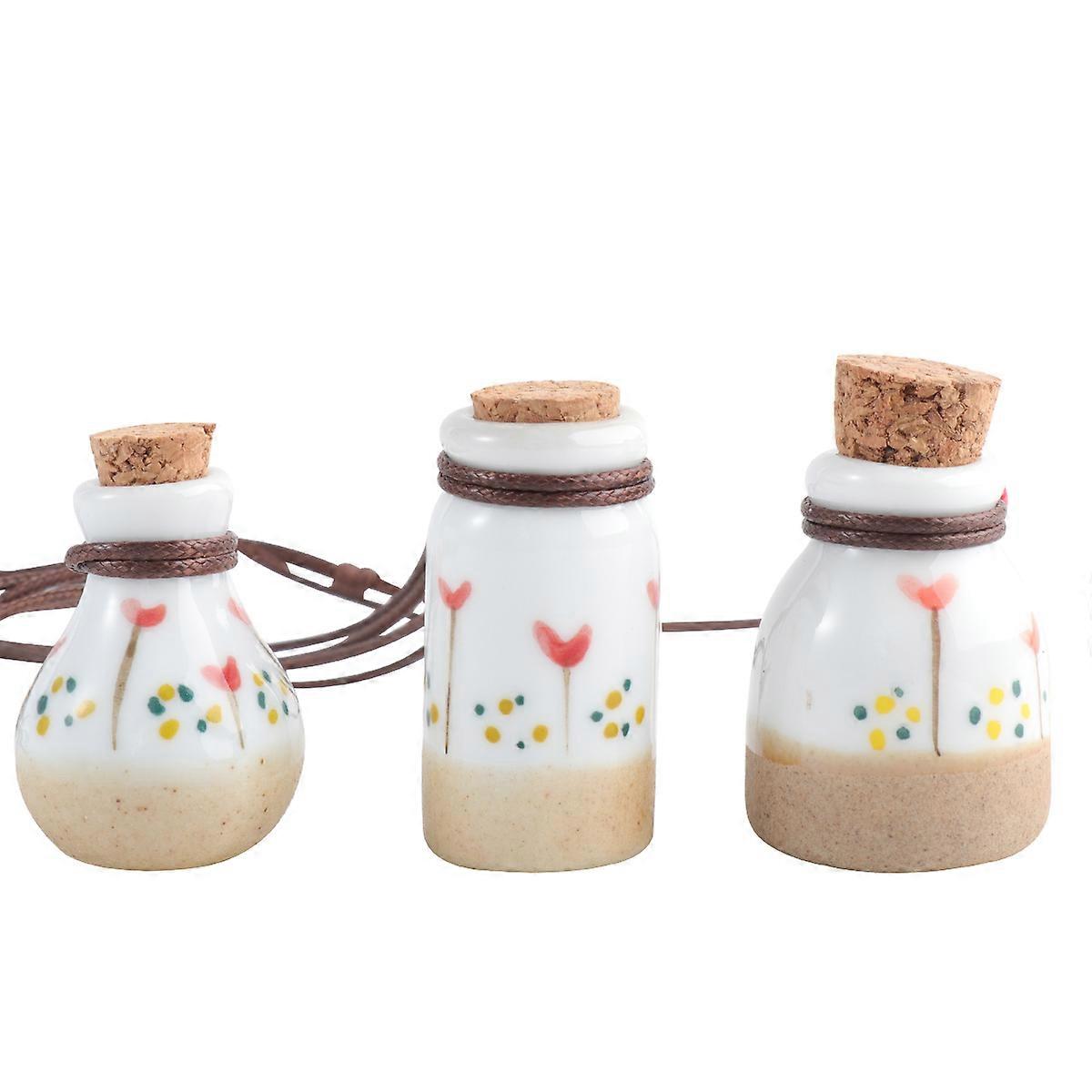 Drift Ceramic Jars with Stoppers for Storage 3Pcs