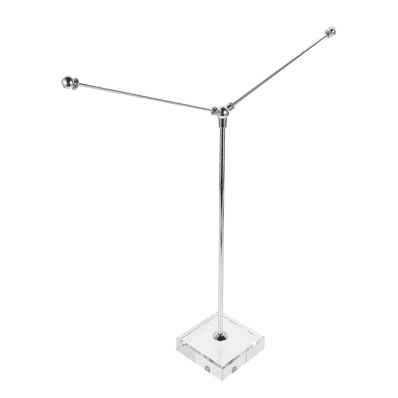 Tabletop Flag Stand Crystal Base Flag Holder for Decor Transparent Material