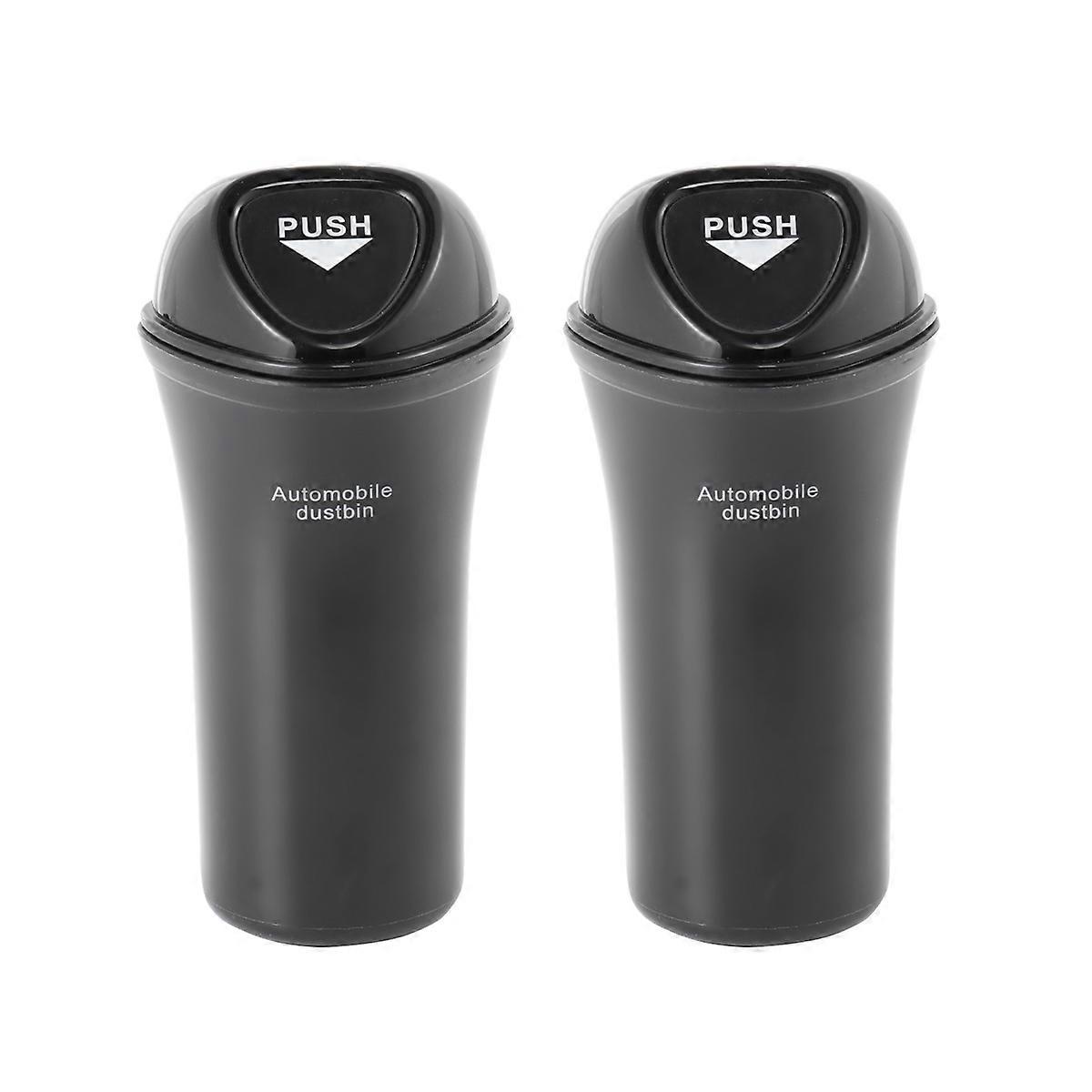 Car Bin Portable Mini Dustbin Leakproof Trash Can with Hook 2Pcs