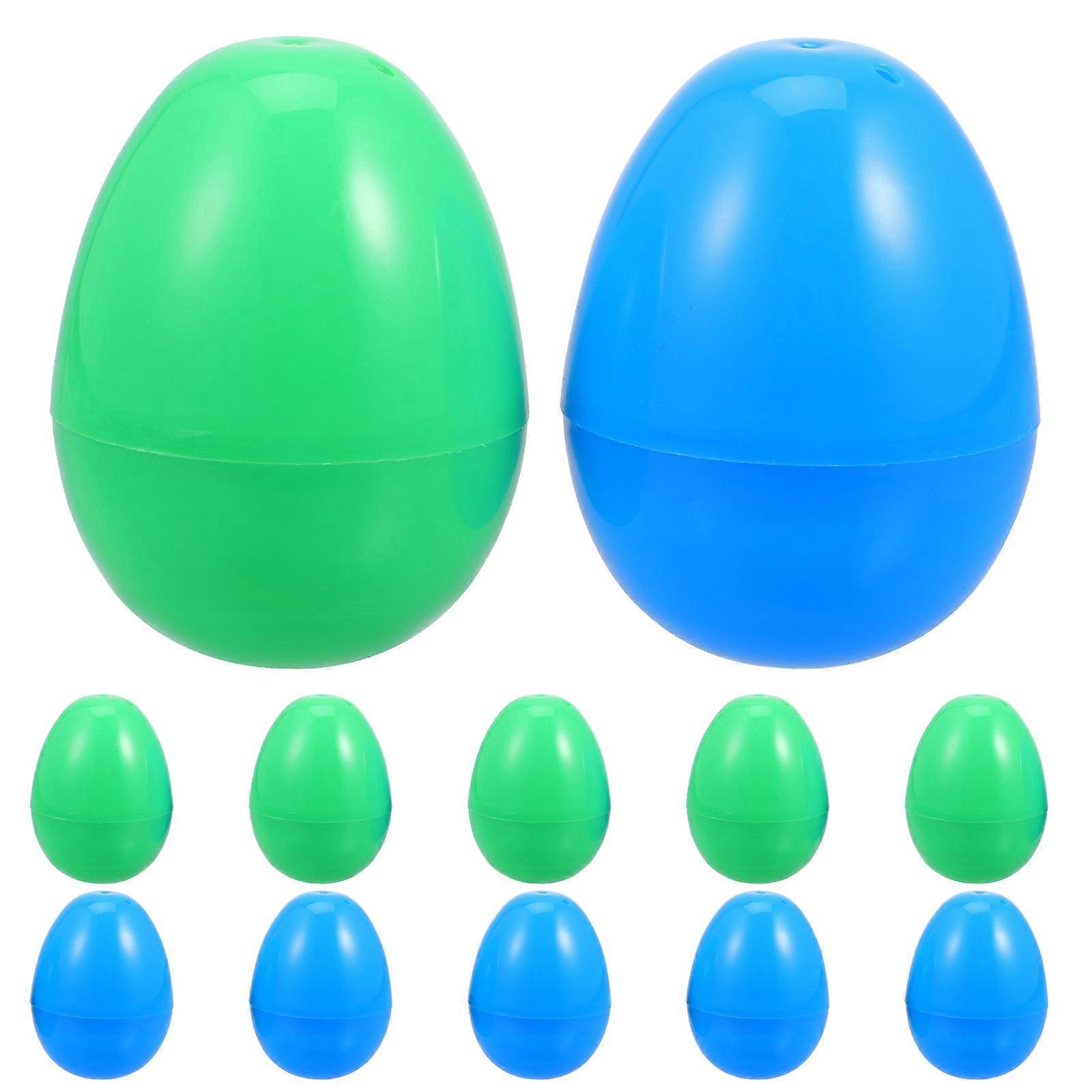 DIY Plastic Easter Eggs for Decoration 12Pcs Assorted Colors Included
