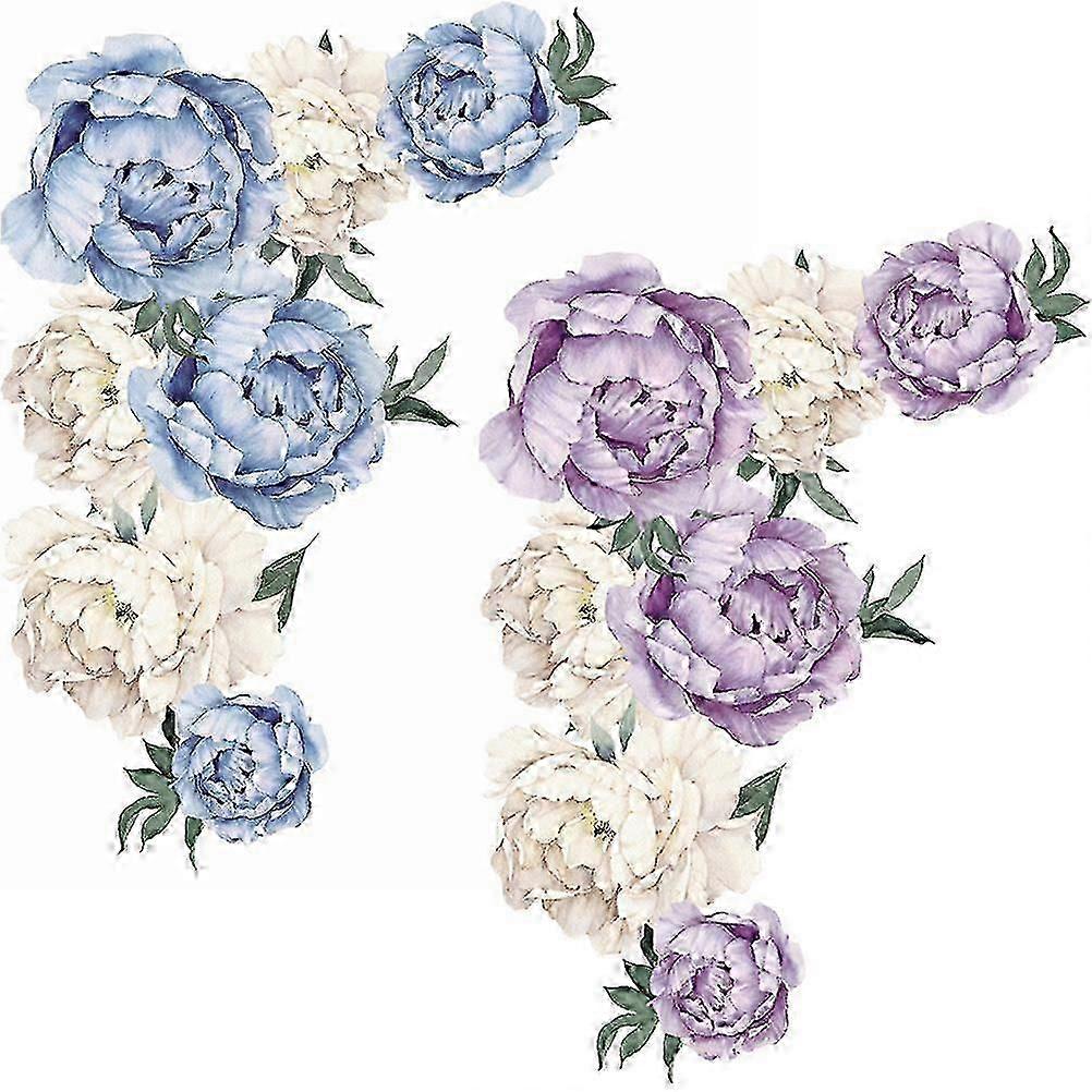 Decorative Flower Wall Decal 6Set compatible with Classroom Decoration Assorted Color Rectangular Durable