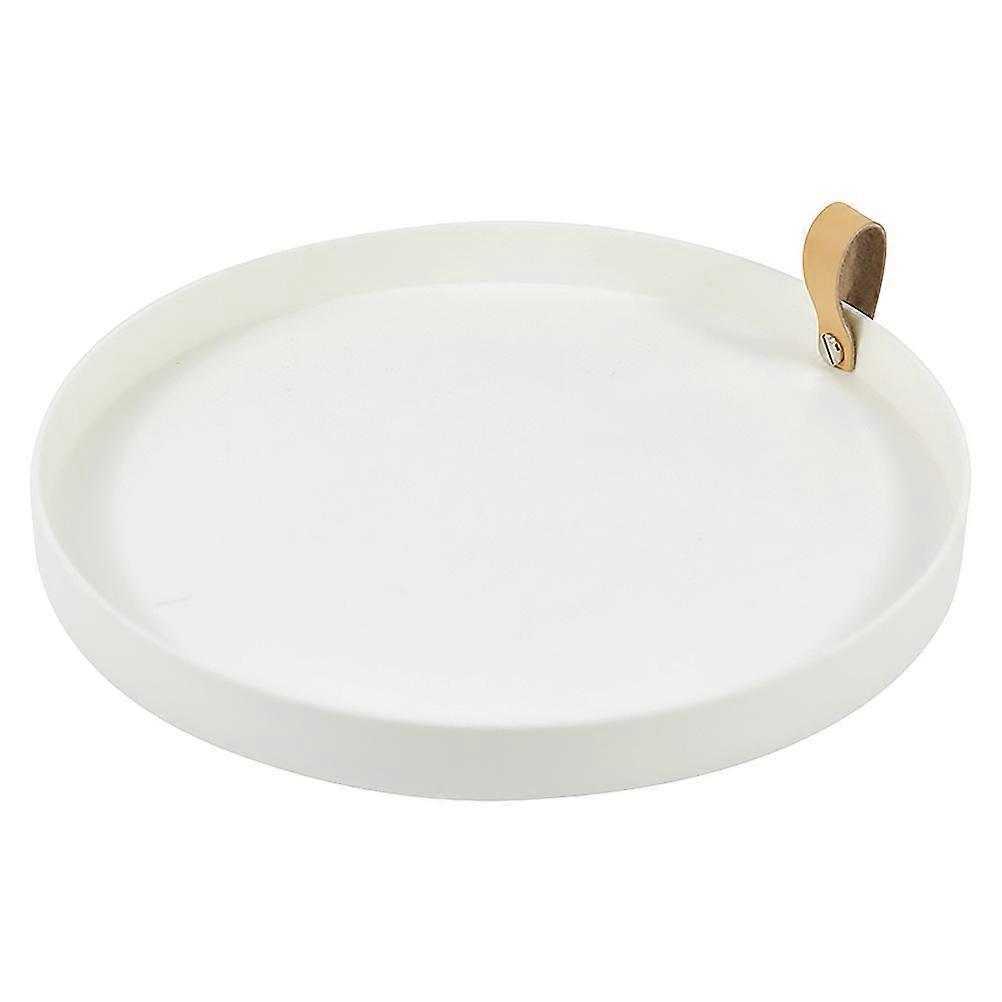 PU Handle Cosmetics Storage Tray for Desktop Use 1Pcs