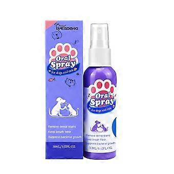 Tandrengöringsspray för katt och hund tar bort fläckar och fräschar upp andedräkten. Munvårdsspray för husdjur