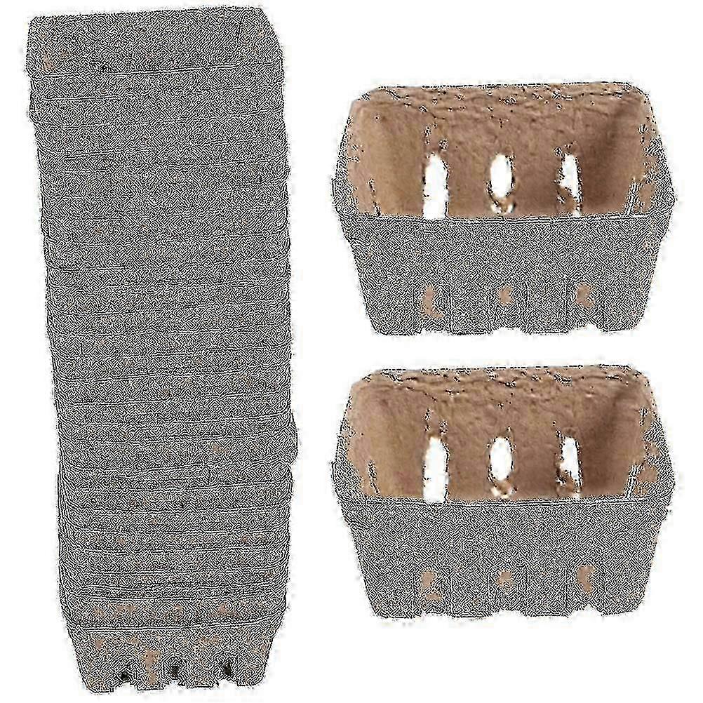40-Piece Eco-Friendly Pulp Berry Baskets compatible with Fruit & Vegetable Storage