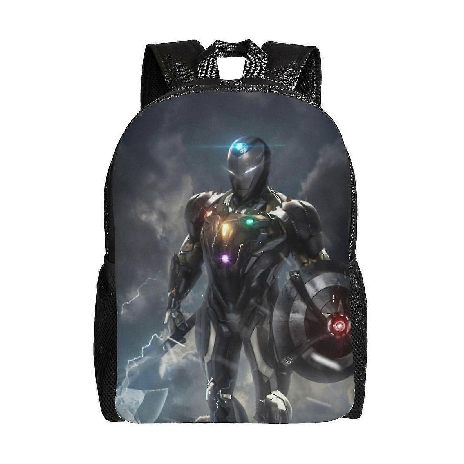 SJB1989 Iron Man Backpack, Travel Laptop Backpack, Water Resistant College School Computer Bag, Durable