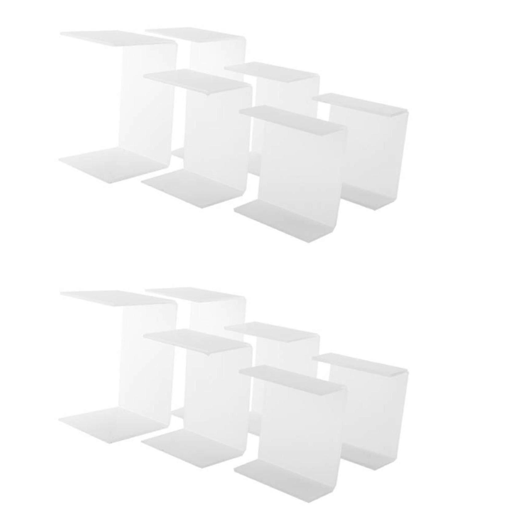 Acrylic Display Risers, Clear Rectangle Stands Shelf for Display 12Pcs