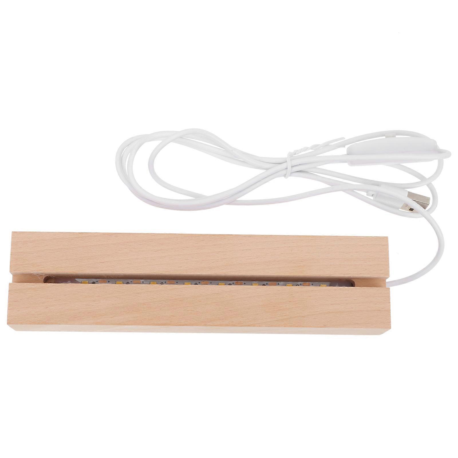 Wooden Rectangle Light Base LED Light Display Stand Simple Lighting Base