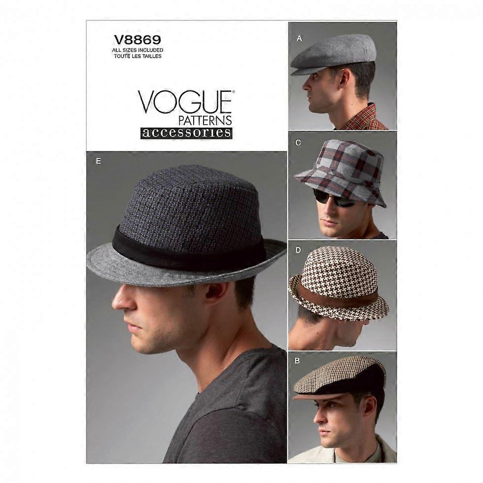 Vogue Sewing Pattern 8869 Men One Size / All Sizes in One Pattern Headwear