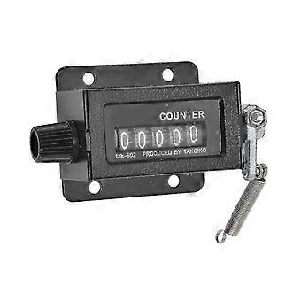 Contatore meccanico, contatore a 5 cifre 0-99999 Manuale Reset meccanico Contatore di corsa manuale per macchina da stampa, contatore digitale automatico Raoliang