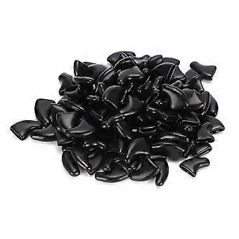 Lot de 100 protège-griffes souples pour animaux de compagnie et chats, protection sûre et anti-rayures, noir, taille S