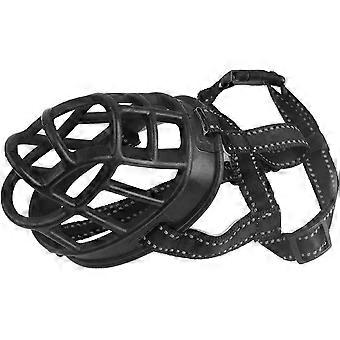 Soft Silicone Dog Muzzle(4) - Bite, Bark & Chew Proof - For Medium & Large Dogs - With Reflective, Adjustable & Breathable Mouth Cover