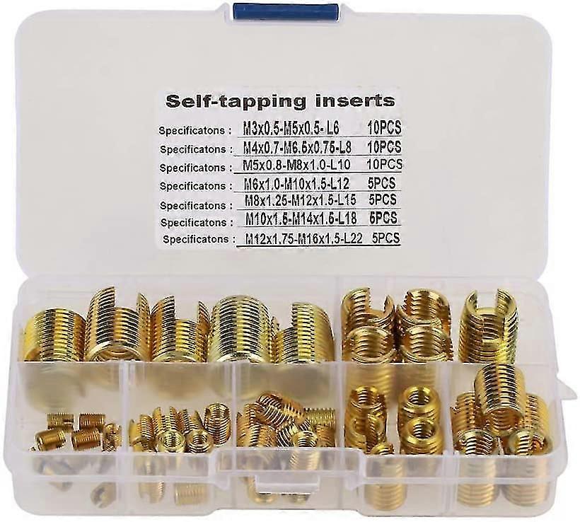 Self Tapping Thread Inserts, 50pcs Self Tapping Combination