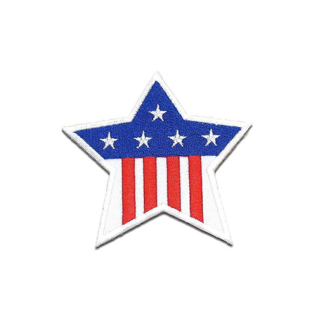Patch USA Star Flag Flag White 7.9x8.4cm Patch Iron On Patch
