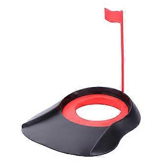 Putting Cup Hole Putter Práctica Trainer Aid Flag 1Set para Golf In/Outdoor Red B