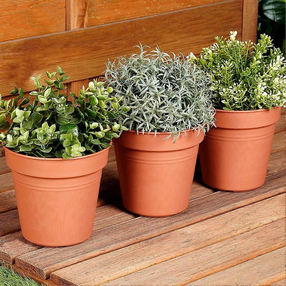 Round plastic garden pot 15 cm 3 pcs.
