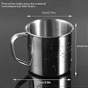 Stainless Steel Cup 304, 250Ml Portable Camping Mug for Hot and Cold Drinks, Durable Outdoor Water Cup for Picnic Barbecue