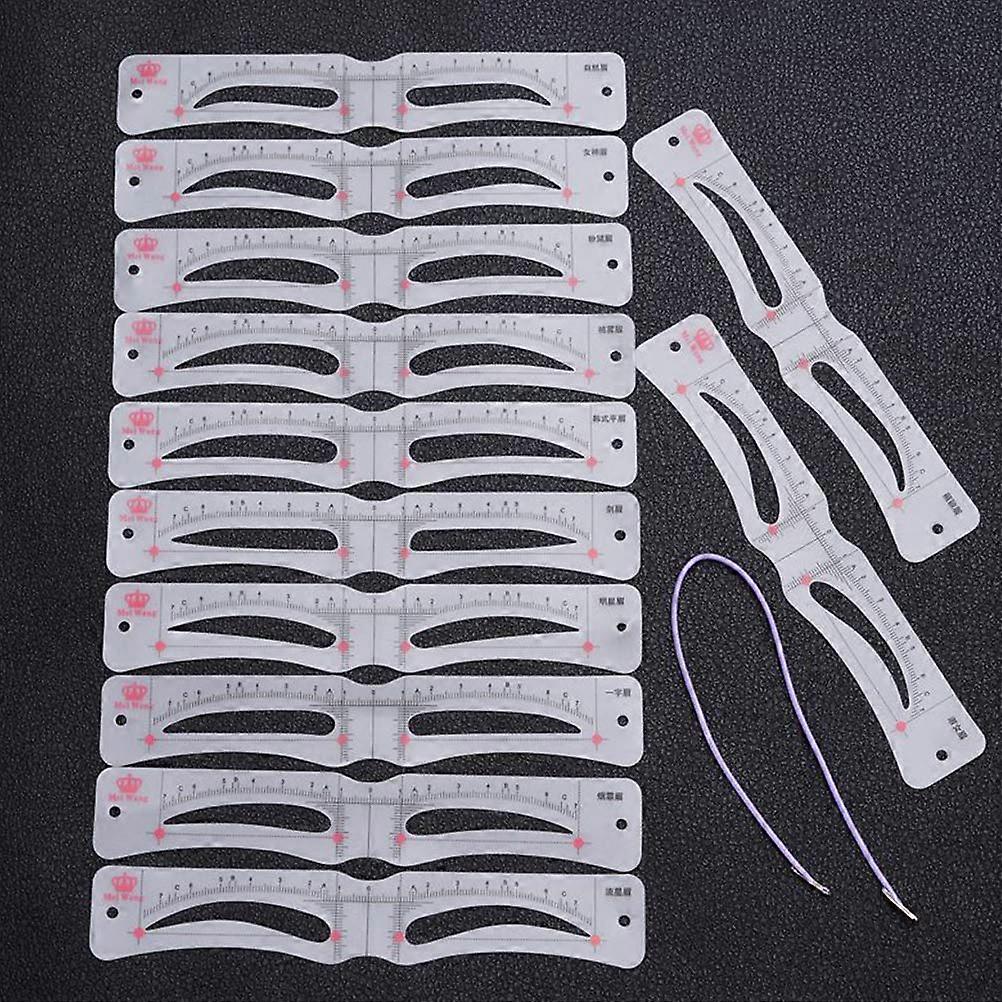 Eyebrow Stencil Kit - 12PCS Reusable Templates for Precise Brow Shaping