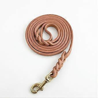 Leather Dog Leash Heavy Duty Braided Leather Leash Dog Rope with Hook for Large