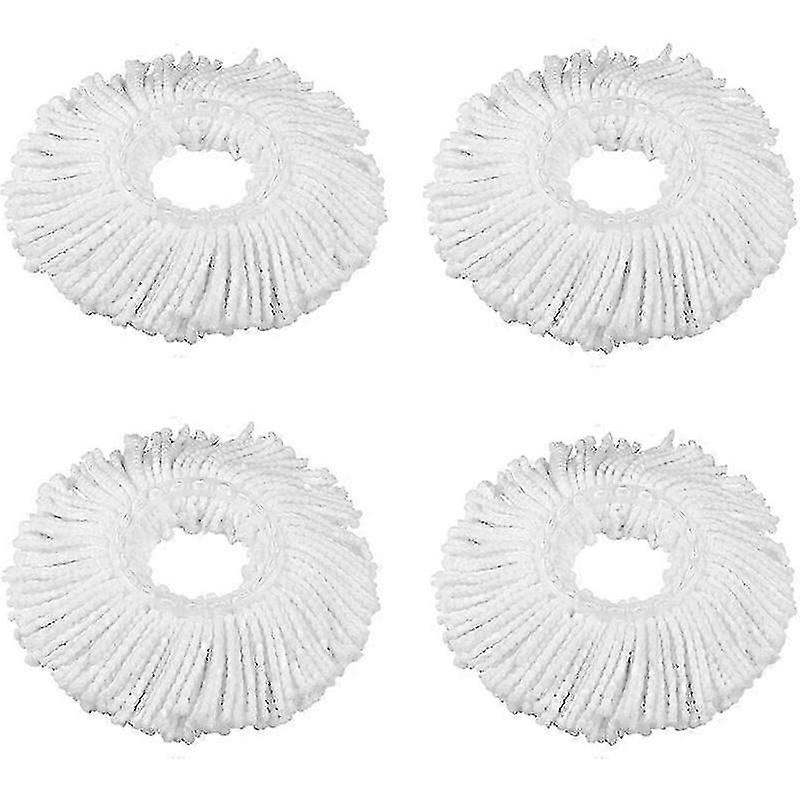 Four 360 Spin Mop Mop Heads, Microfiber Spin Mop Replacement Mop Heads Refill Round Shape Mop Head