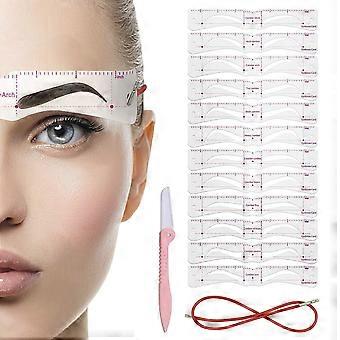 Kit de pochoir sourcils rutilisable mit sangle
