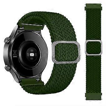 Green Braided Watch Band 20mm Replacement Strap for Garmin Venu Vivoactive Forerunner