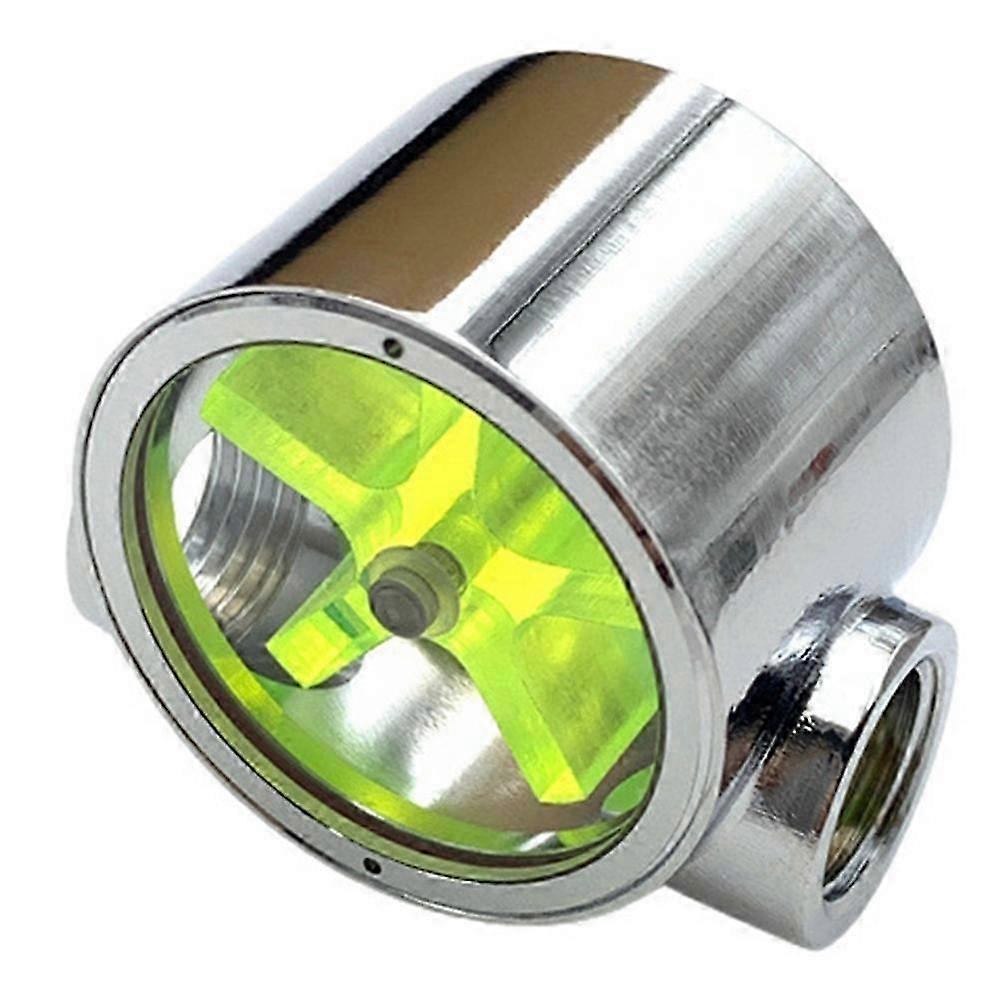 Chromed PC Water Cooling 5 Impeller Water Meter G1/4 Thread compatible with Efficient Cooling