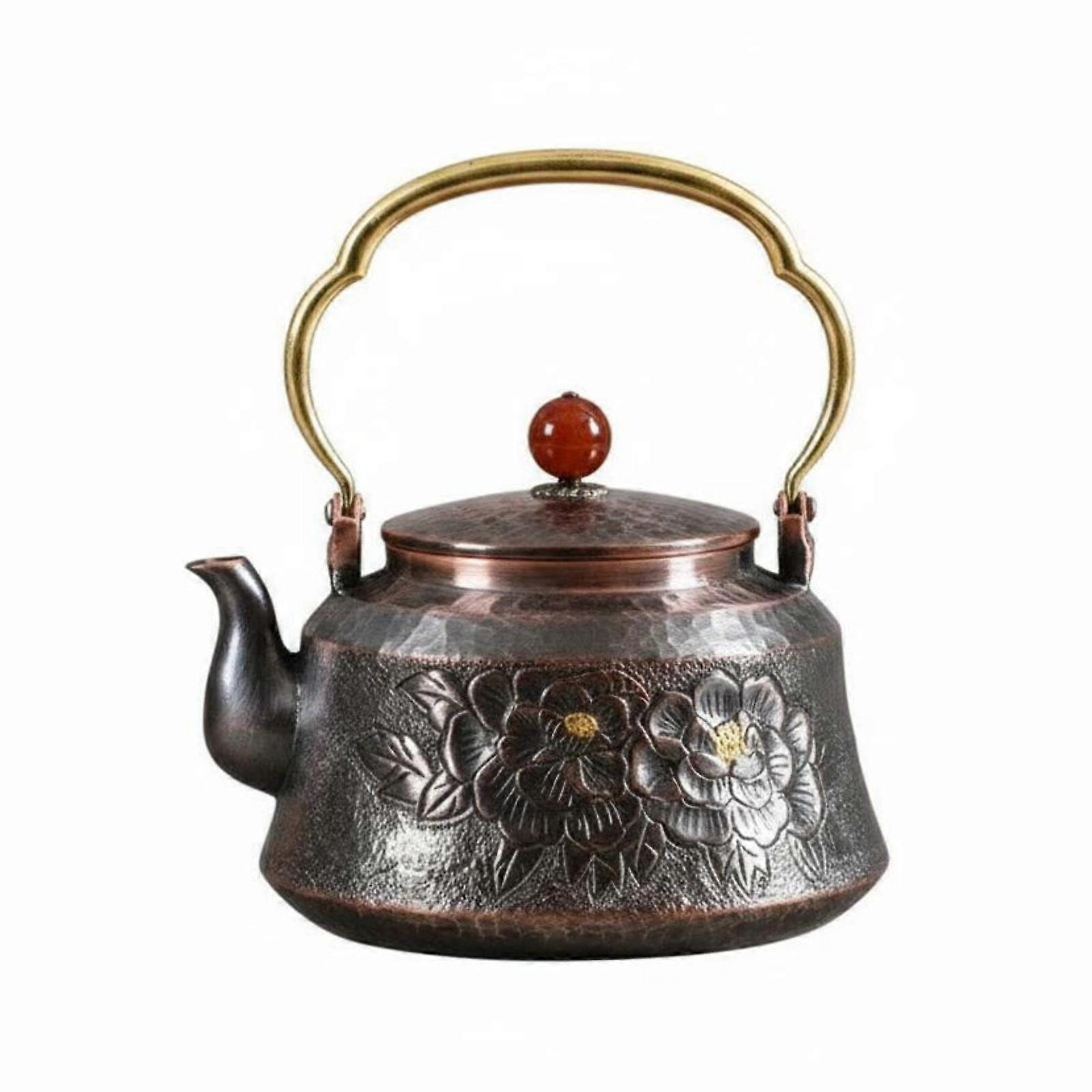 Hammered Copper Teapot Extra Thick Solid Copper Tea Pot Hand Wash Recommended