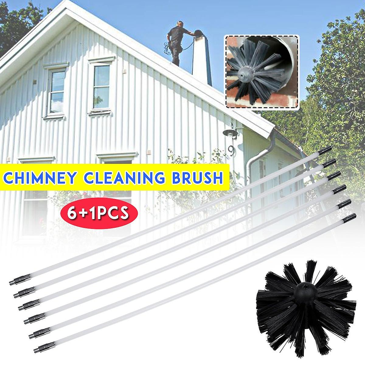 Chimney Cleaning Brush Set Chimney Pipe Inner Wall Cleaner Brush Bendable Flexible Cleaning Tools