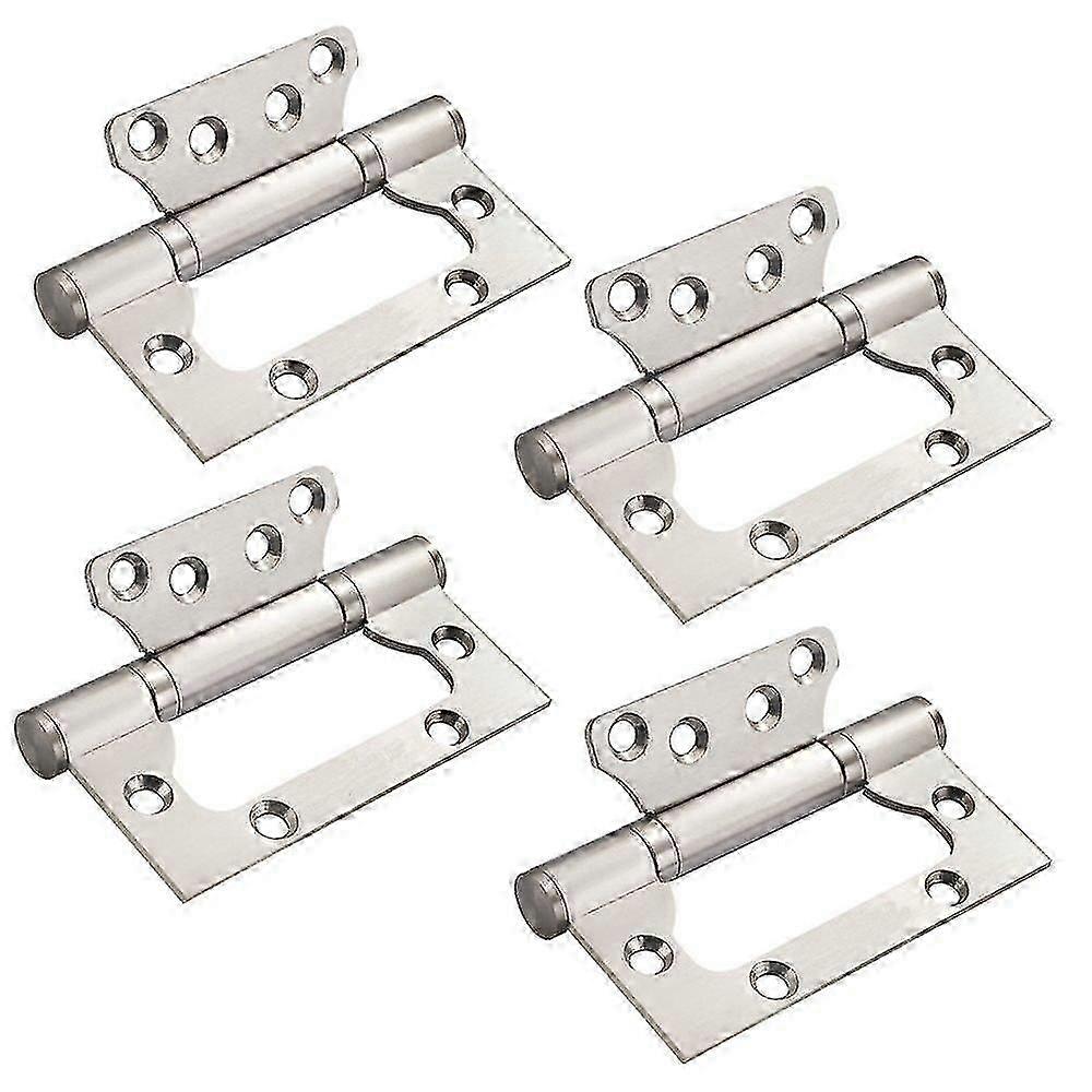 4x Stainless Steel Hinges, Rectangular Leaf 100mm Door Hinges