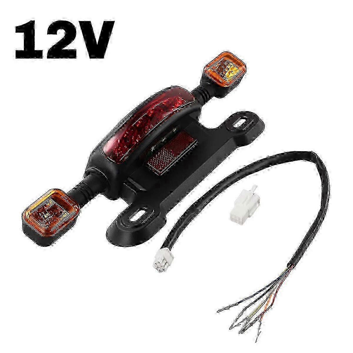 Efficient Electrical Bicycle Tail Light, 12V 3-function Turn Signal Light, 32CM Long Polymer Back Light