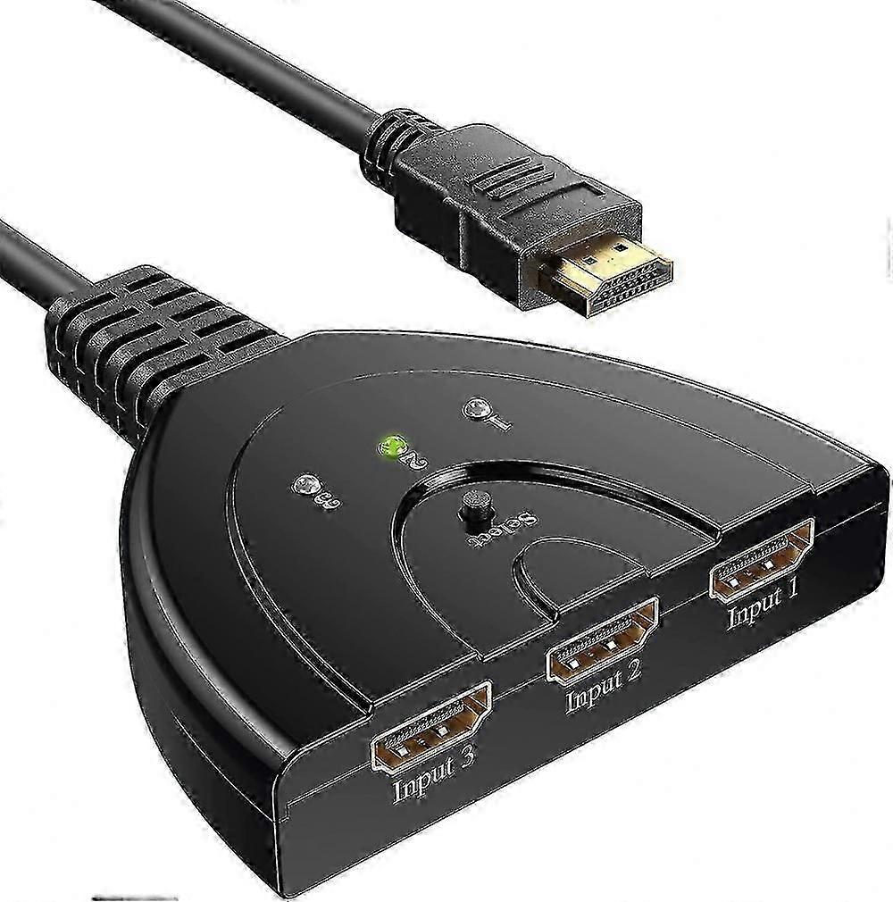 HDMI Switcher 3 in 1, HDMI Splitter Switch Selector for Multiple Devices
