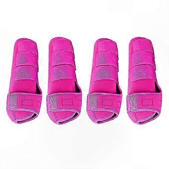 Durable Leg Support & Protection - 4 Pack Horse Leg Boots Set for Equestrian Training & Riding