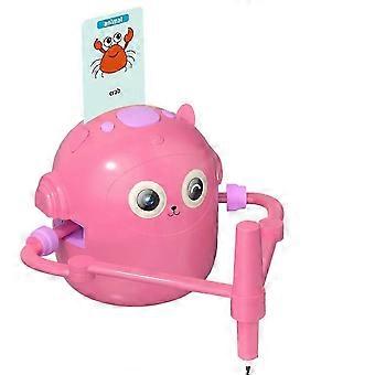 Robô de desenho infantil, educação interativa, robô que desenha sozinho, artista, aprendizado de desenho, rosa
