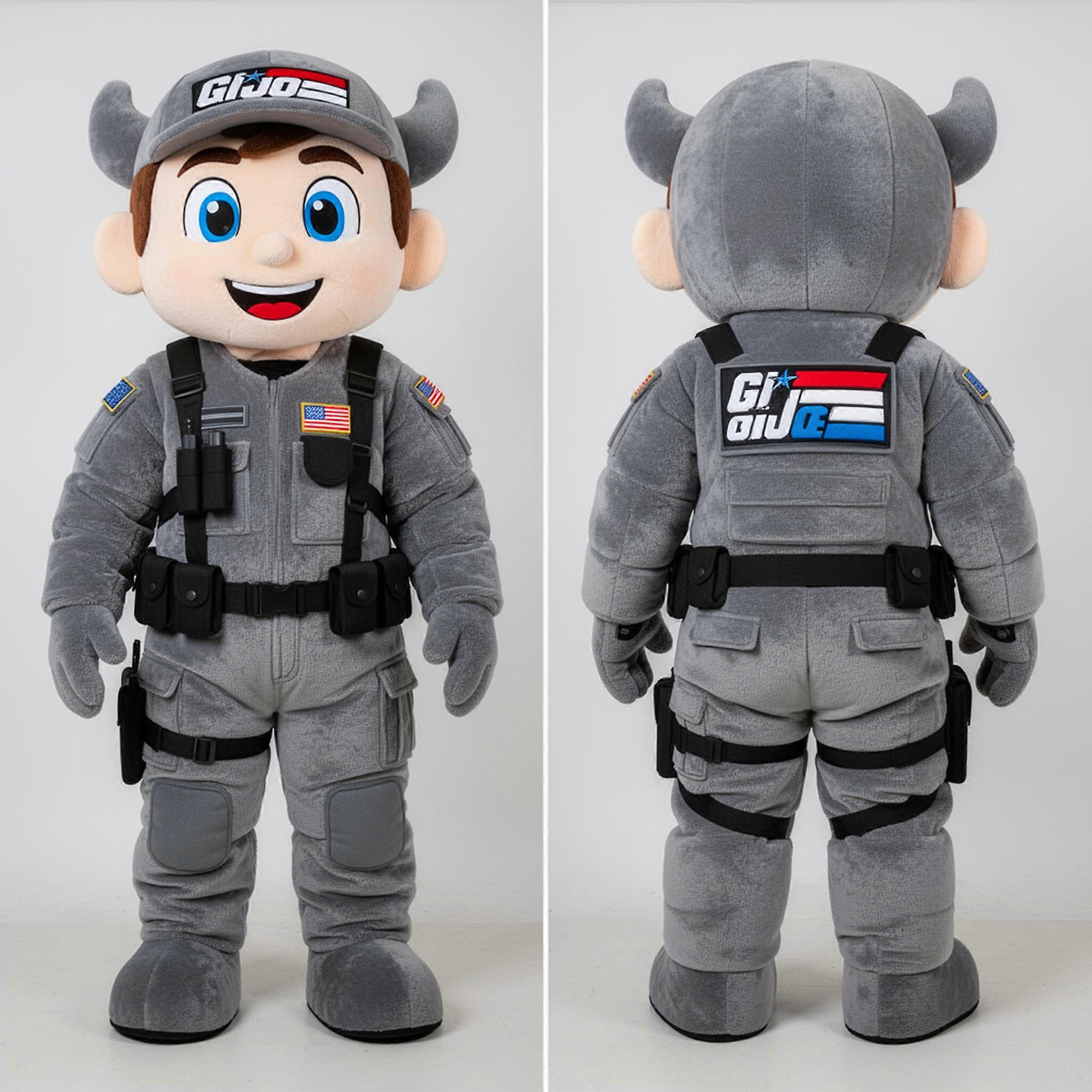 MASTICOT Gray Velvety Gi Joe Mascot