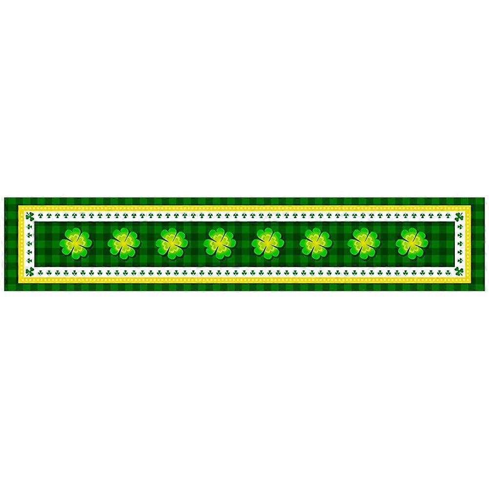 St Patricks Day Table Runner for Decoration with Green Polyester Material