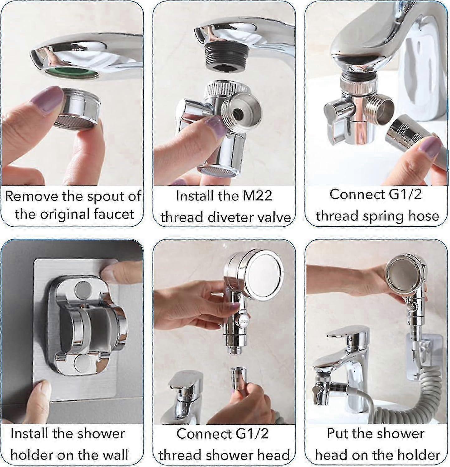 Square 3-Mode Handheld Shower