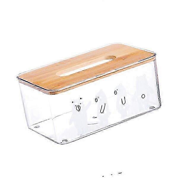 Durable Transparent Teddy Bear Tissue Box