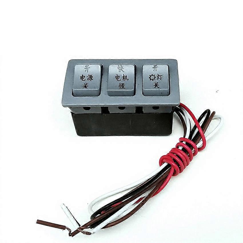 Three-Button Speed Control Switch with 35cm Cable for Range Hoods – Universal Replacement Part