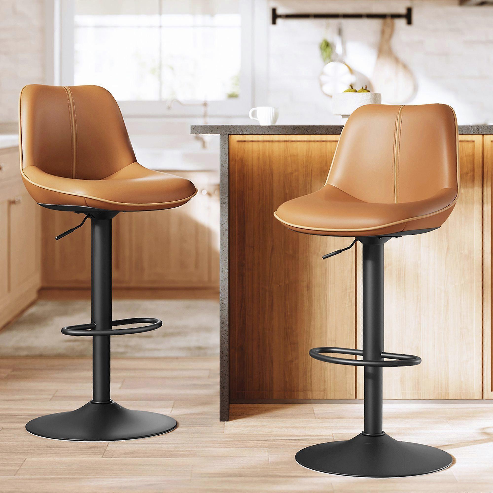 Bar Stools Set of 2, Adjustable Height Swivel Barstools