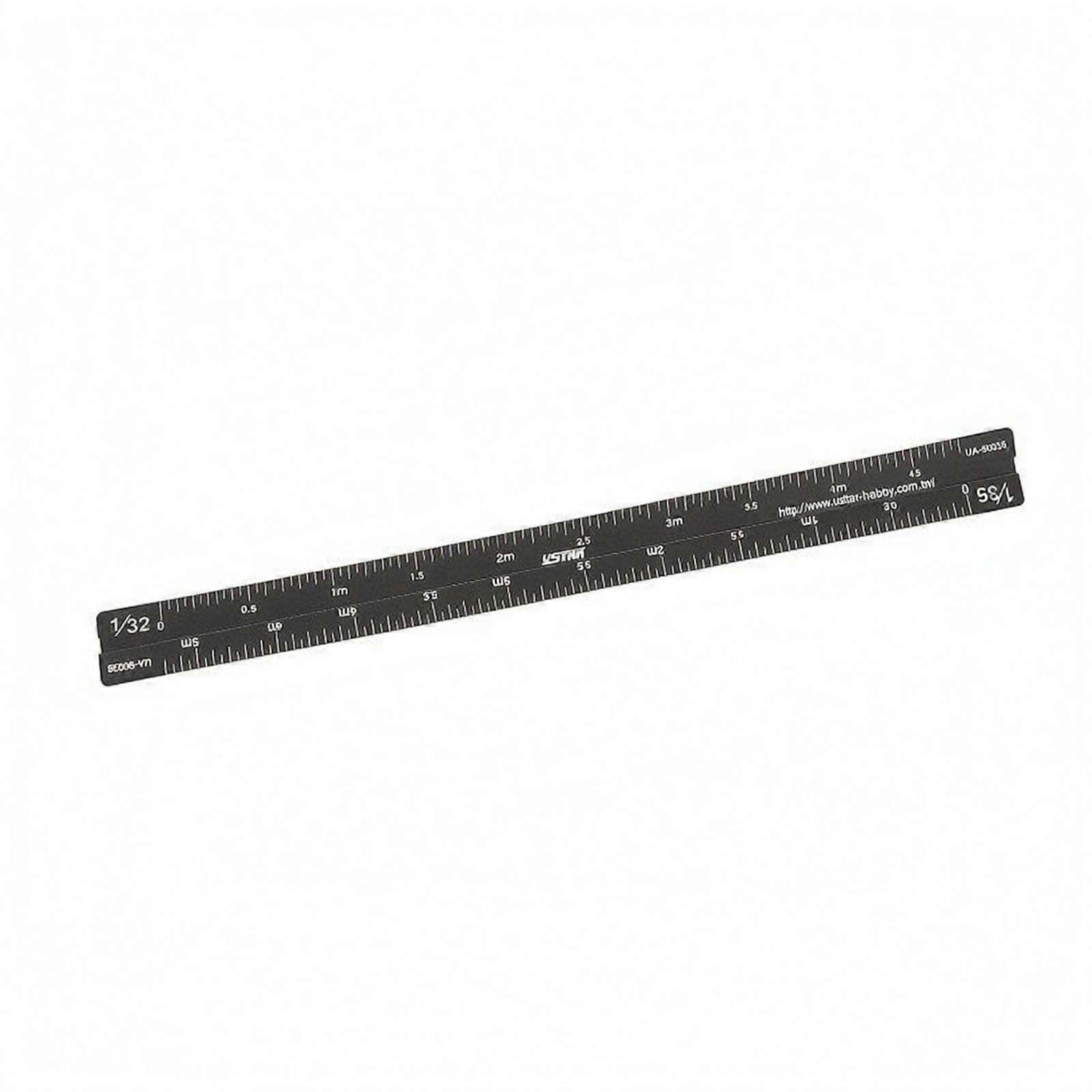 Triangular Scale Ruler Lightweight Model Drafting Ruler Black