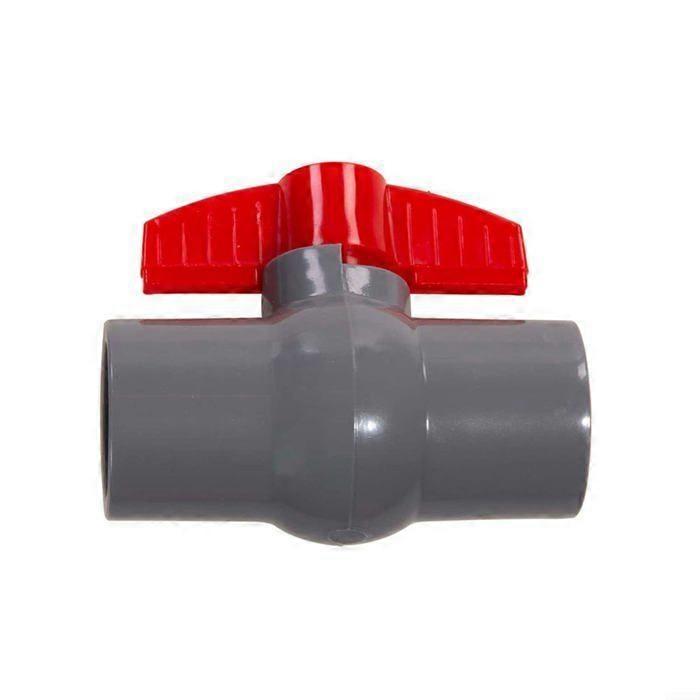 32mm PVC ball valve - sliding adhesive socket, compression outlet